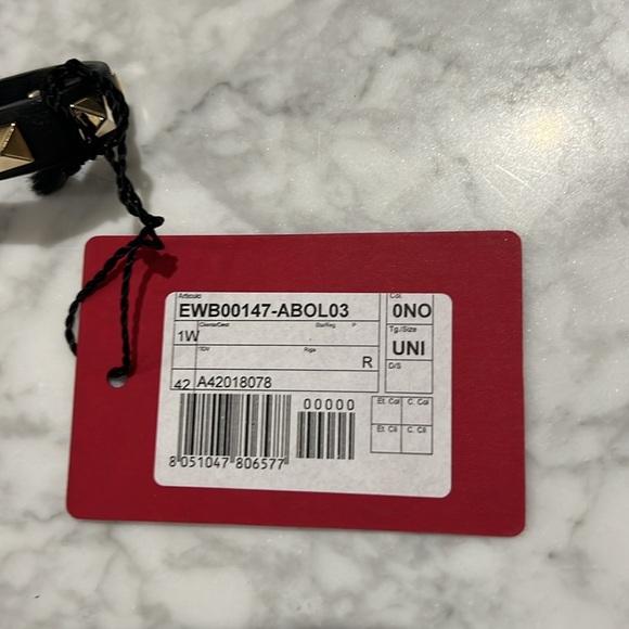 Valentino Rock Stud Black Leather Clutch   NWT - Picture 4 of 11